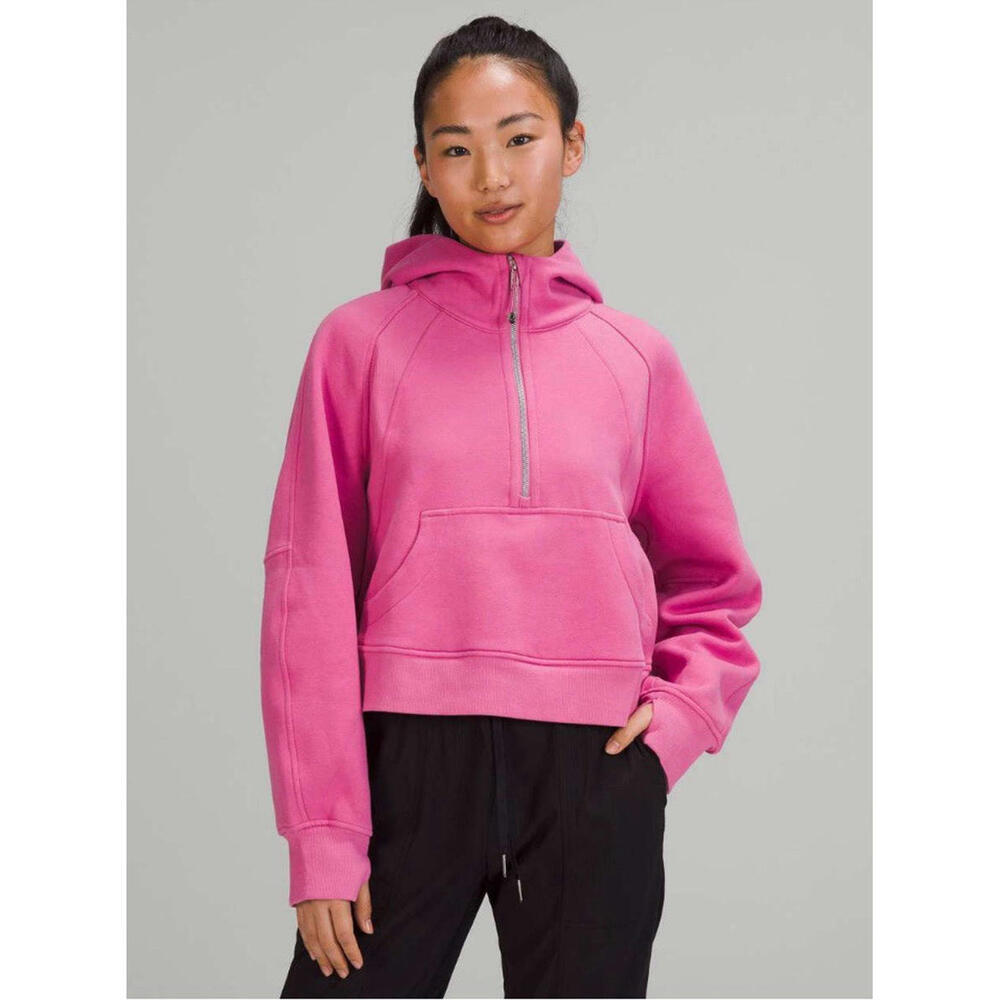 Lululemon Scuba Oversized 1/2 Half Zip Hoodie Pink Blossom NWT XL/XXL